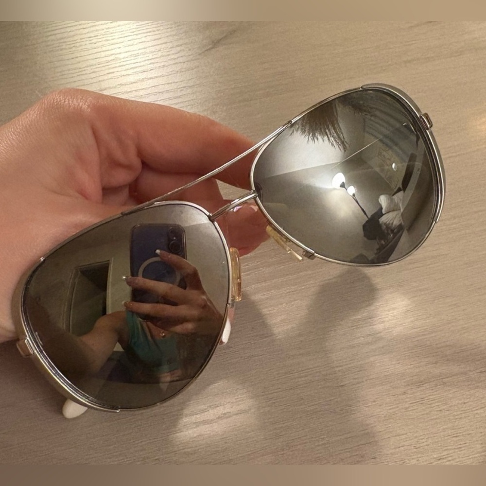 Michael Kors Silver Aviator Sunglasses and Case